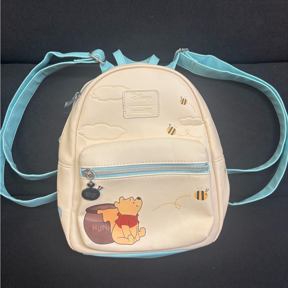 Loungefly Cream and Light Blue Winnie the Pooh Mini Backpack